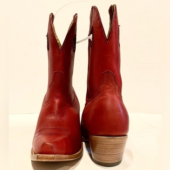 NEW — Black Star Matador Western Booties Cherry Red Size 11 - Picture 7 of 14